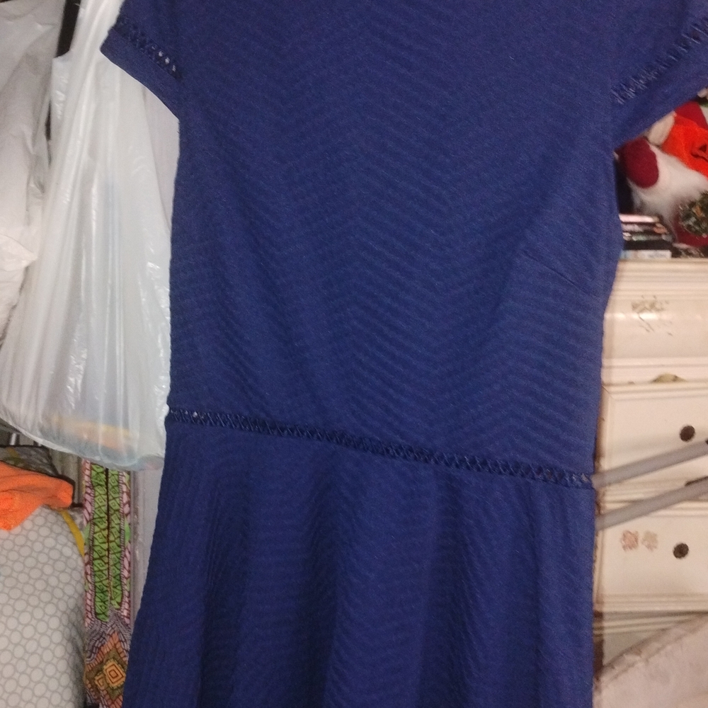 City Studio Deep Blue Elegant Dress